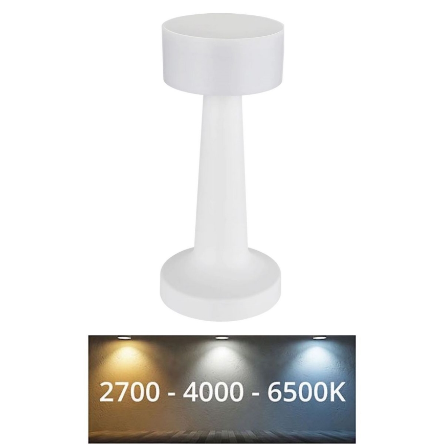 Globo - LED Zatemnitvena namizna svetilka na dotik LED/1W/3,7V 2700K/4000K/6500K 800 mAh USB bela