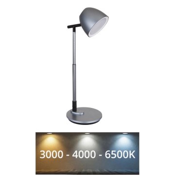 Globo - LED Zatemnitvena namizna svetilka na dotik LED/7,5W/230V 3000K/4000K/6500K siva