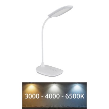 Globo - LED Zatemnitvena namizna svetilka na dotik LED/9W/230V 3000K/4000K/6500K CRI 90 bela