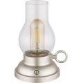 Globo - LED Zatemnitvena polnilna namizna svetilka na dotik LED/1W/3,7V 1200 mAh mat krom