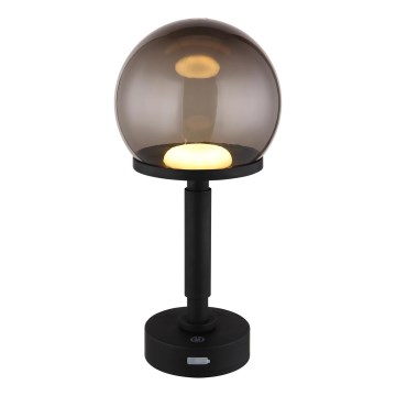 Globo - LED Zatemnitvena polnilna namizna svetilka na dotik LED/2,5W/5V 1800mAh 2700/4000/6500K črna