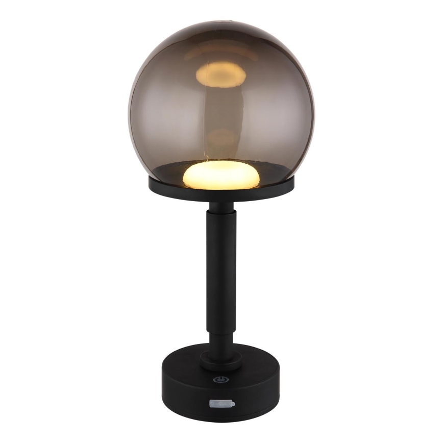 Globo - LED Zatemnitvena polnilna namizna svetilka na dotik LED/2,5W/5V 1800mAh 2700/4000/6500K črna