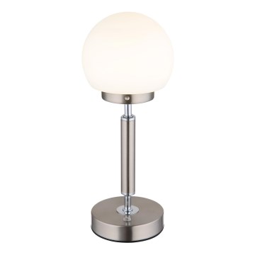 Globo - LED Zatemnitvena polnilna namizna svetilka na dotik LED/2,5W/5V 1800mAh 2700/4000/6500K mat krom