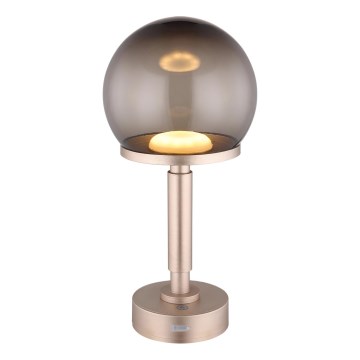 Globo - LED Zatemnitvena polnilna namizna svetilka na dotik LED/2,5W/5V 1800mAh 2700/4000/6500K Rosegold