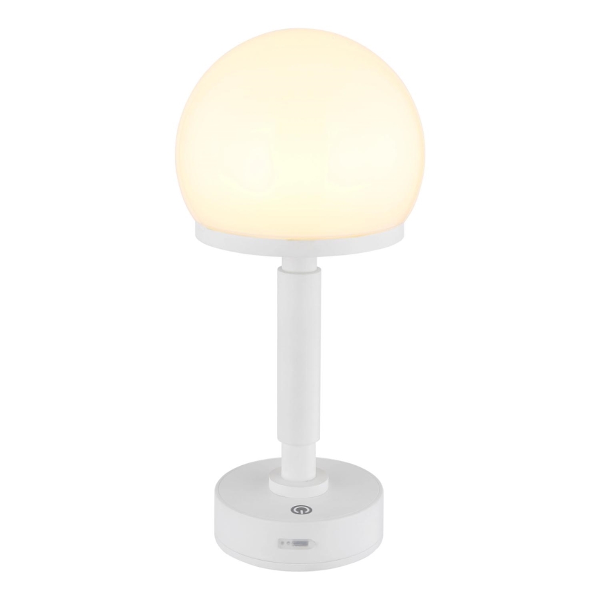 Globo - LED Zatemnitvena polnilna namizna svetilka na dotik LED/2,5W/5V 1800mAh 2800K bela