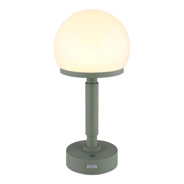 Globo - LED Zatemnitvena polnilna namizna svetilka na dotik LED/2,5W/5V 1800mAh 2800K zelena
