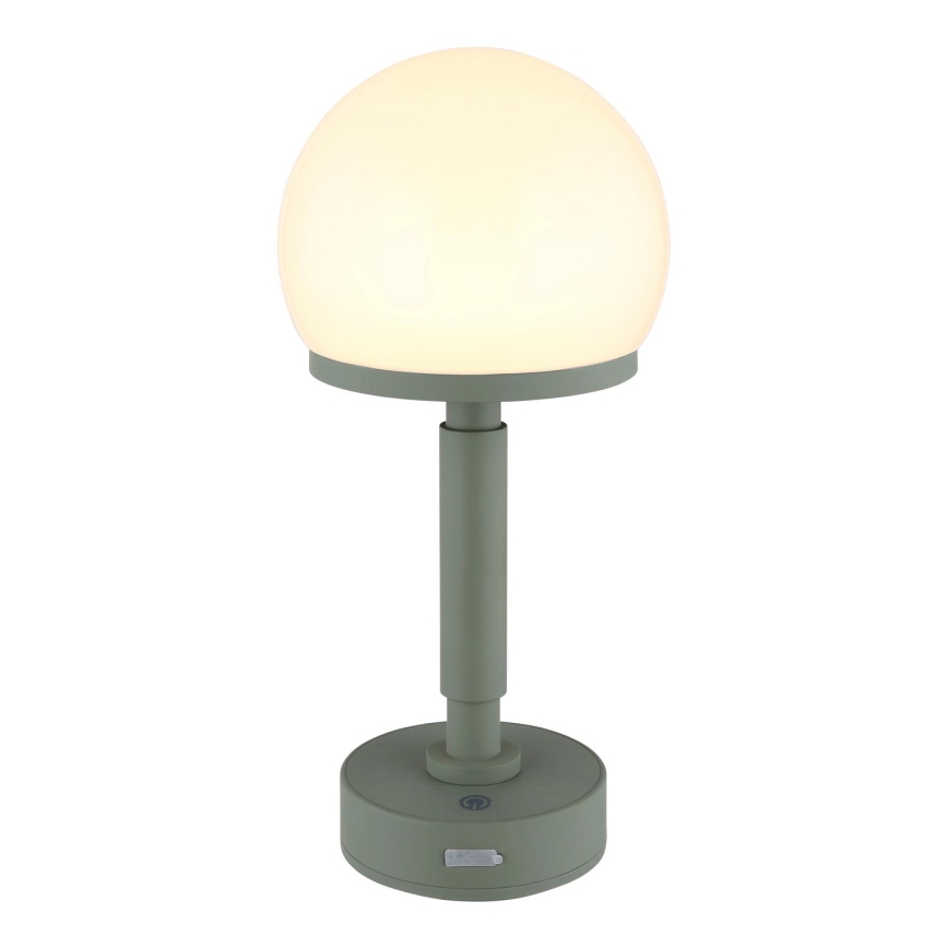 Globo - LED Zatemnitvena polnilna namizna svetilka na dotik LED/2,5W/5V 1800mAh 2800K zelena
