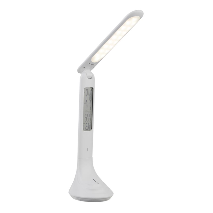 Globo - LED Zatemnitvena polnilna namizna svetilka s zaslon LED/4W/230V 2200 mAh bela