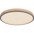 Globo - LED Zatemnitvena stropna svetilka LED/40W/230V 2700-6500K pr. 60 cm + Daljinski upravljalnik rjava/siva