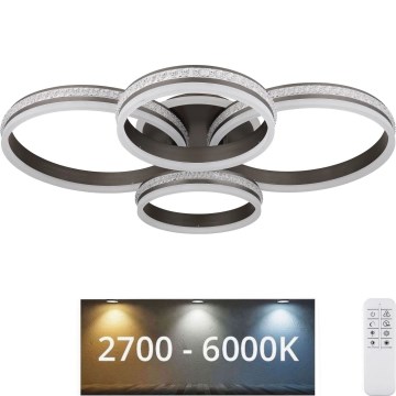 Globo - LED Zatemnitvena stropna svetilka LED/90W/230V 2700K-6000K + Daljinski upravljalnik