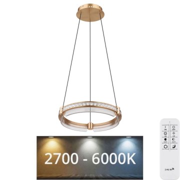 Globo - LED Zatemnitveni kristalni lestenec na vrvici LED/36W/230V 2700K-6000K + Daljinski upravljalnik