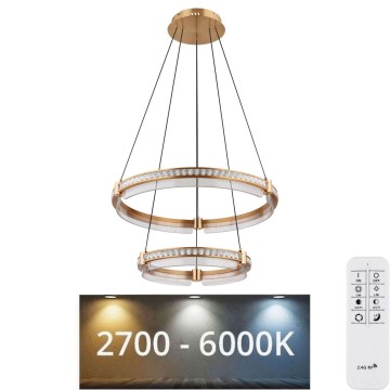 Globo - LED Zatemnitveni kristalni lestenec na vrvici LED/78W/230V 2700K-6000K + Daljinski upravljalnik