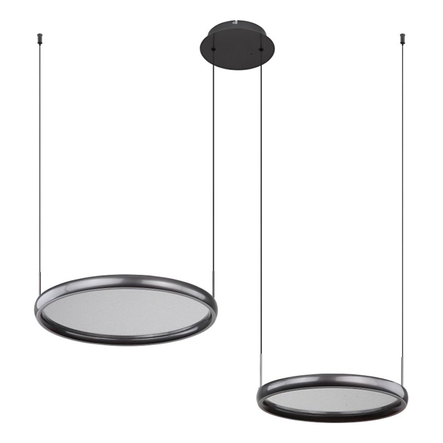 Globo - LED Zatemnitveni lestenec na vrvici LED/50W/230V 2700-6000K črna + Daljinski upravljalnik
