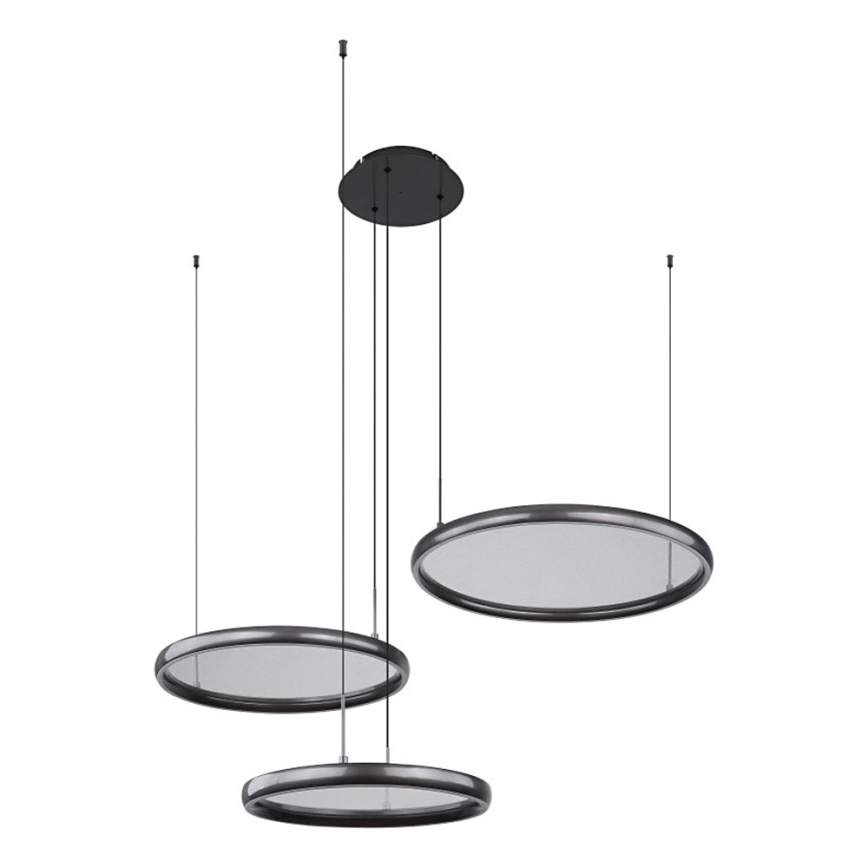 Globo - LED Zatemnitveni lestenec na vrvici LED/55W/230V 2700-6000K črna + Daljinski upravljalnik