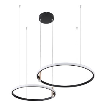 Globo - LED Zatemnitveni lestenec na vrvici LED/55W/230V 2700-6000K črna + Daljinski upravljalnik