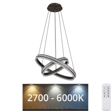 Globo - LED Zatemnitveni lestenec na vrvici LED/60W/230V 2700K-6000K + Daljinski upravljalnik