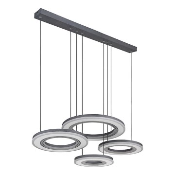 Globo - LED Zatemnitveni lestenec na vrvici LED/80W/230V 2700-6000K črna + Daljinski upravljalnik