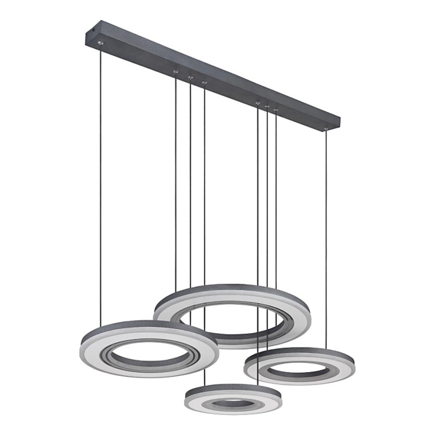 Globo - LED Zatemnitveni lestenec na vrvici LED/80W/230V 2700-6000K črna + Daljinski upravljalnik