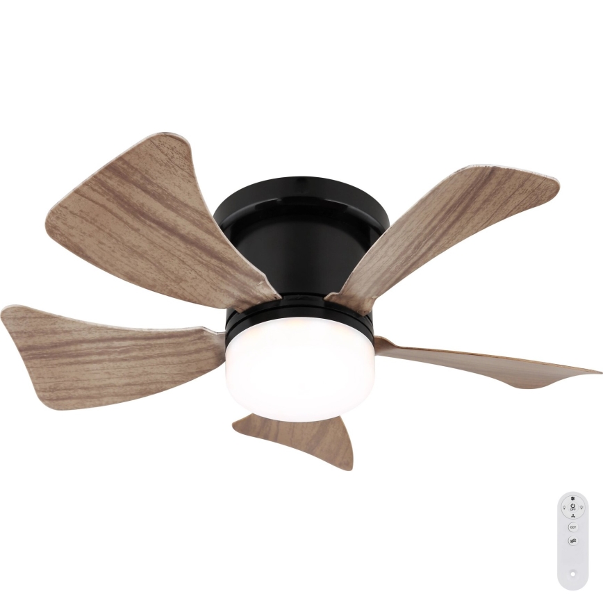 Globo - LED Zatemnitveni stropni ventilator LED/10W/230V 3000-6500K rjava + Daljinski upravljalnik