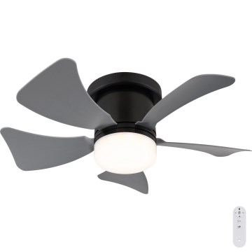 Globo - LED Zatemnitveni stropni ventilator LED/10W/230V 3000-6500K siva + Daljinski upravljalnik
