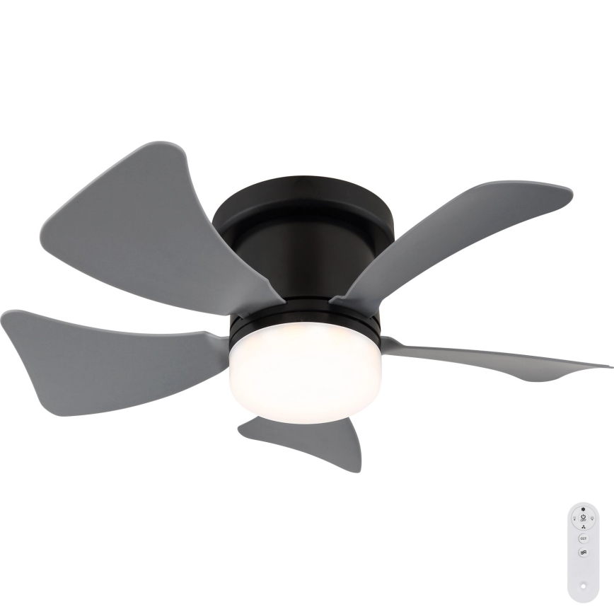 Globo - LED Zatemnitveni stropni ventilator LED/10W/230V 3000-6500K siva + Daljinski upravljalnik