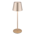 Globo - LED zatemnjevalna polnilna zunanja namizna svetilka 3 v 1, upravljanje na dotik, LED/3W/5V 3000/4000/5000K IP54 1800 mAh medenina