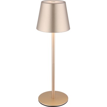 Globo - LED zatemnjevalna polnilna zunanja namizna svetilka 3 v 1, upravljanje na dotik, LED/3W/5V 3000/4000/5000K IP54 1800 mAh medenina