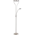 Globo - LED zatemnjevalna stoječa svetilka LED/20W/230V + LED/4W 3000K matni krom