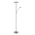Globo - LED zatemnjevalna stojna svetilka LED/28W/230V + LED/5W 3000K sijajni krom