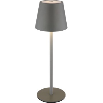 Globo - LED zatemnjevalna zunanja namizna svetilka na dotik, polnilna, 3 v 1, LED/3W/5V, 3000/4000/5000K, IP54, 1800 mAh, siva
