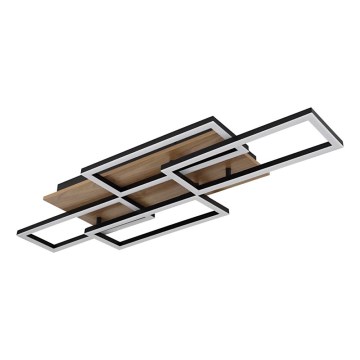 Globo - LED zatemnljivo stropno svetilo LED/40W/230V 2700-6500K 32,5x87,5 cm rjava/črna + daljinski upravljalnik