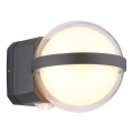 Globo - LED Zunanja stenska svetilka LED/12W/230V IP54 črna