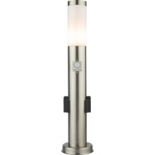 Globo - LED Zunanja svetilka s senzorjem in 2 zásuvkami LED/9W/230V 60 cm IP44