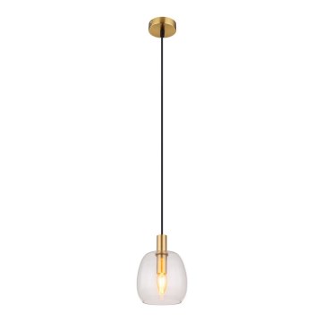 Globo - Lestenec na vrvici 1xE14/40W/230V pr. 16 cm medenina