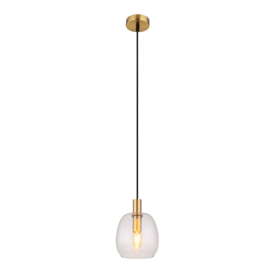 Globo - Lestenec na vrvici 1xE14/40W/230V pr. 16 cm medenina
