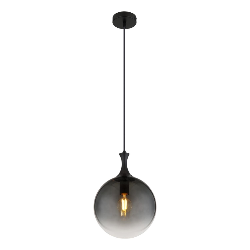 Globo - Lestenec na vrvici 1xE27/10W/230V pr. 25 cm črna