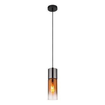Globo - Lestenec na vrvici 1xE27/25W/230V pr. 10,5 cm črna/baker