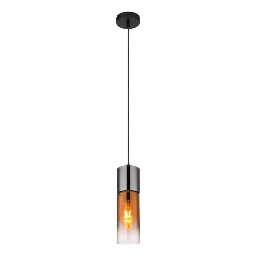 Globo - Lestenec na vrvici 1xE27/25W/230V pr. 10,5 cm črna/baker