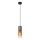 Globo - Lestenec na vrvici 1xE27/25W/230V pr. 10,5 cm črna/baker