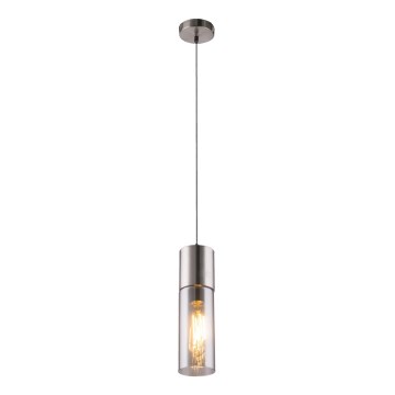 Globo - Lestenec na vrvici 1xE27/25W/230V pr. 10,5 cm mat krom