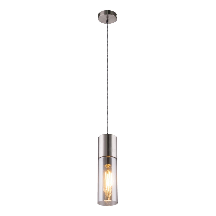 Globo - Lestenec na vrvici 1xE27/25W/230V pr. 10,5 cm mat krom