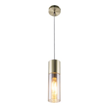 Globo - Lestenec na vrvici 1xE27/25W/230V pr. 10,5 cm medenina