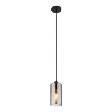 Globo - Lestenec na vrvici 1xE27/25W/230V pr. 11 cm črna