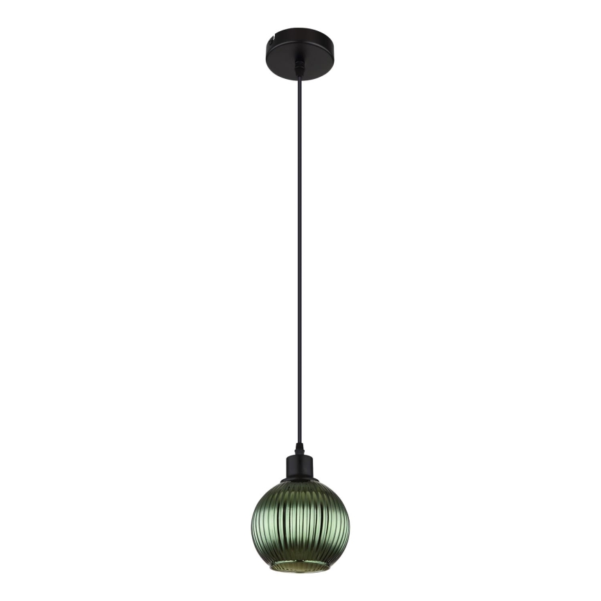 Globo - Lestenec na vrvici 1xE27/25W/230V pr. 15 cm zelena