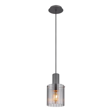 Globo - Lestenec na vrvici 1xE27/40W/230V pr. 18 cm siva