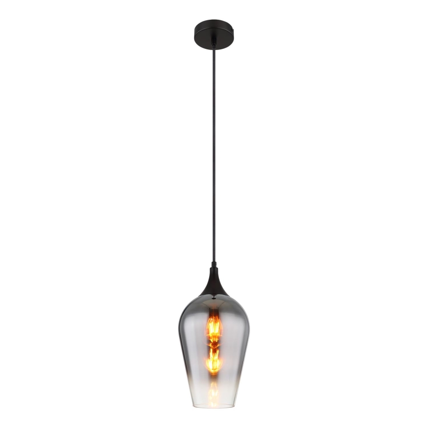 Globo - Lestenec na vrvici 1xE27/60W/230V pr. 18 cm črna