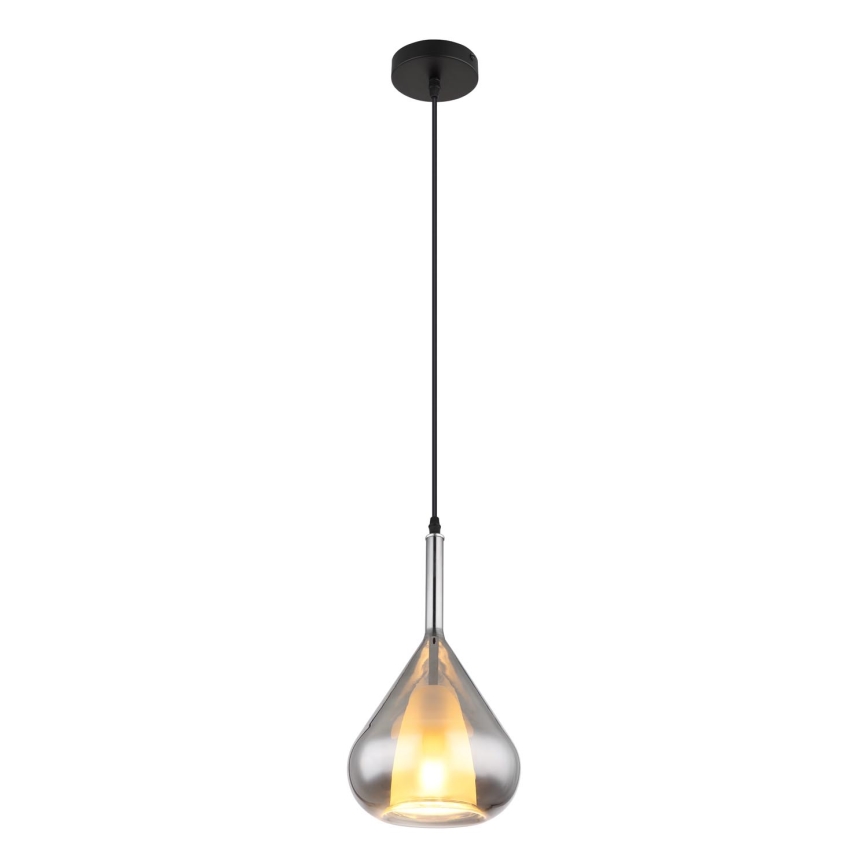 Globo - Lestenec na vrvici 1xE27/60W/230V pr. 20 cm črna