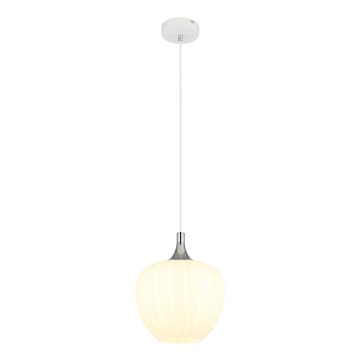 Globo - Lestenec na vrvici 1xE27/60W/230V pr. 24 cm bela