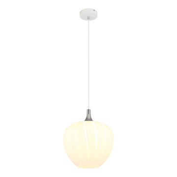 Globo - Lestenec na vrvici 1xE27/60W/230V pr. 29 cm bela