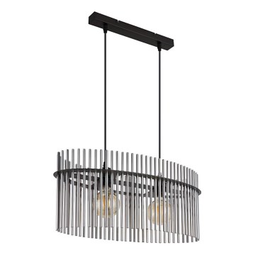 Globo - Lestenec na vrvici 2xE27/60W/230V črna